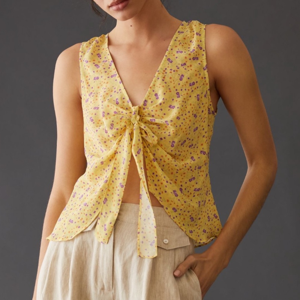 Favorite Daughter Tie Front Blouse (Size S)